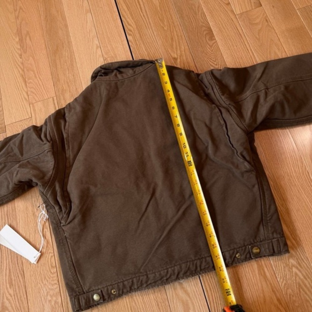 Elwood Petrol Workwear Cropped Flannel Lined Jacket Brown Adult XS NWT - Picture 4 of 9
